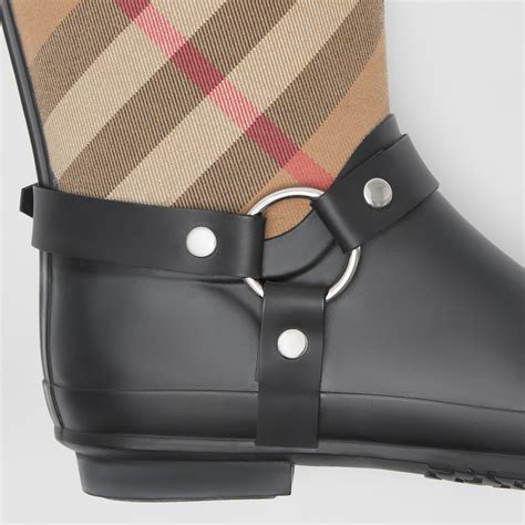 burberry house check buckle rain boots|burberry rain boots.